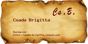 Csada Brigitta névjegykártya