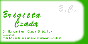 brigitta csada business card